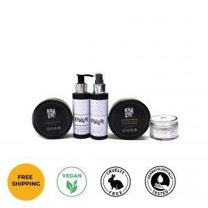 Kaalgat Skincare Range with Facial Scrub, Activated Charcoal Facial Milk Cleanser, Toner, Facial Clay Mask, and Anti Aging Day Cream